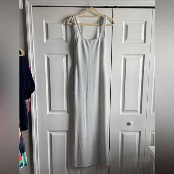 Dresses & Skirts - Silver Dress Simple yet dressy, never worn, Medium